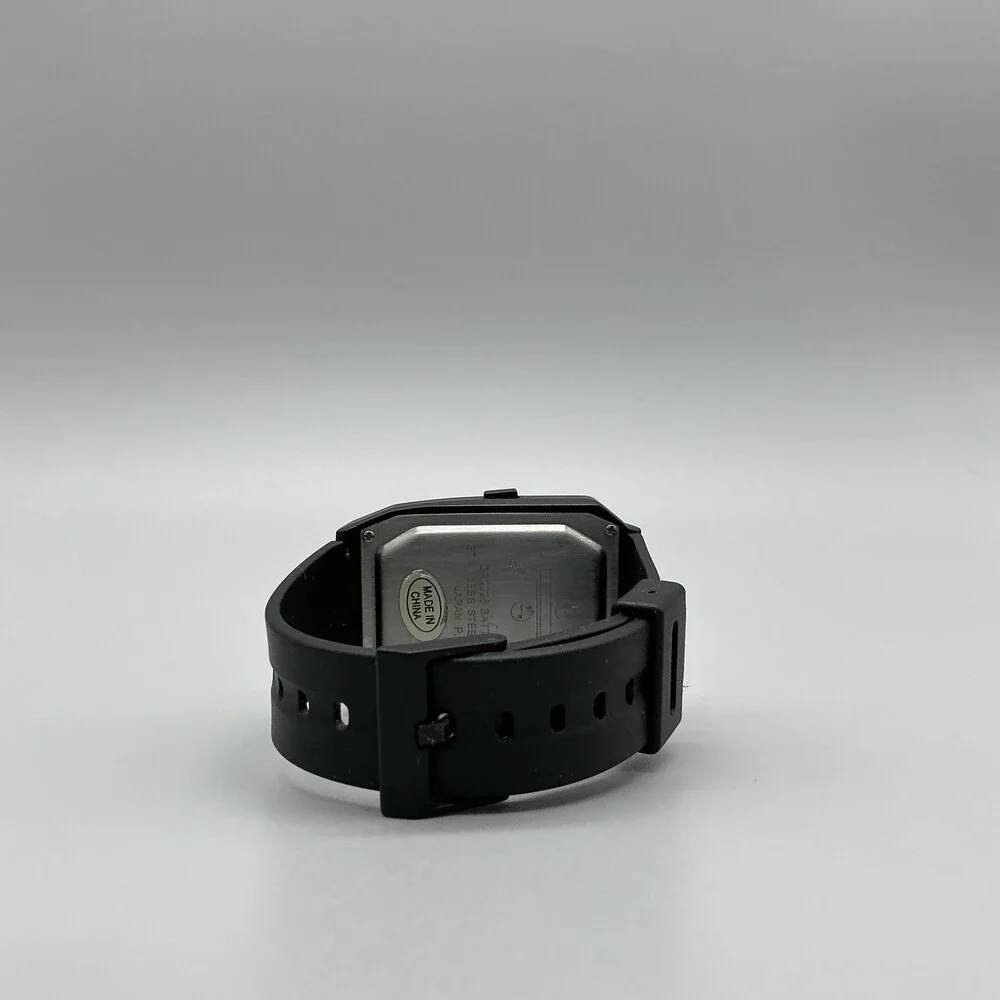 Digitech Data Bank 50 Mens Watch 36mm Digital Black Rubber Strap New Battery